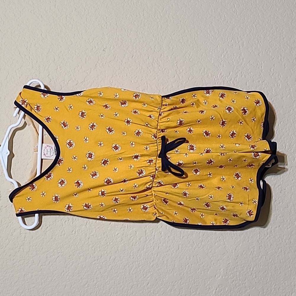 Girls Yellow Hooded Romper